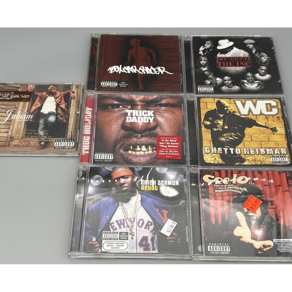 Lot Of 7 Hip Hop Rap R&B CDs 90s 2000s Music Trick Daddy, Irv Gotti, Ceelo Green